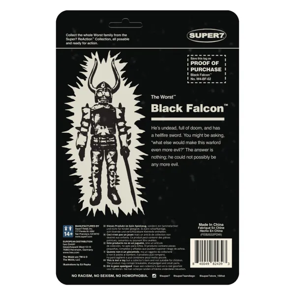 Super7 The Worst^The Worst Reaction Wave 1 - Black Falcon (Monster Glow)
