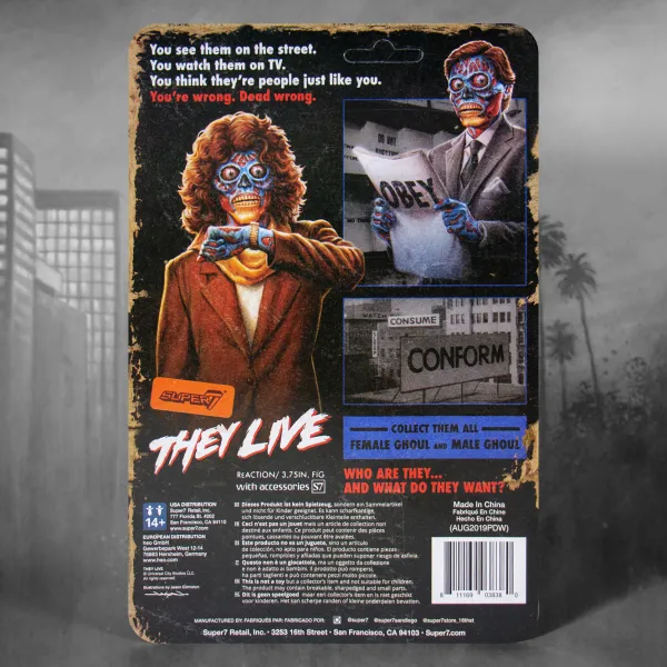 Super7 They Live^They Live Reaction Figure - Male Ghoul