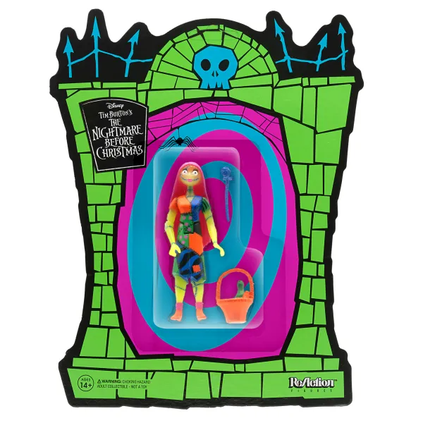 Super7 The Nightmare Before Christmas^Tim Burton'S Nightmare Before Christmas Reaction Figure - Sally Neon And Glow-In-The-Dark (Sdcc 2020)