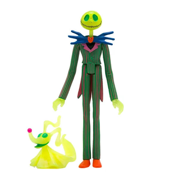 Super7 Disney^Tim Burton'S Nightmare Before Christmas Reaction Figure - Jack Skellington Neon And Glow-In-The-Dark (Sdcc 2020)
