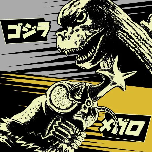 Super7 Godzilla^Toho Reaction Figures Wave 5 - Godzilla '74 & Megalon (Glow)