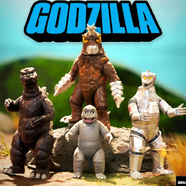 Super7 Godzilla^Toho Reaction Wave 3 - Godzilla '74, Mechagodzilla '74, Megalon & Minya