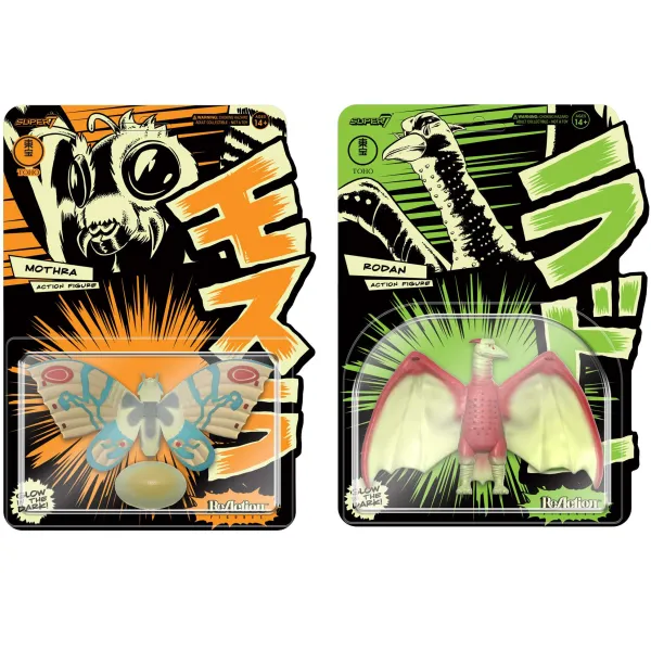 Super7 Godzilla^Toho Reaction Wave 1 - Mothra & Rodan (Glow)