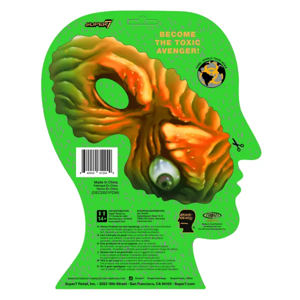 toxic_avenger_x_brain_dea_4.webp Super7 Toxic Avenger & Toxic Crusaders^Toxic Avenger X Brain Dead Reaction Figure - Toxie (Glow)