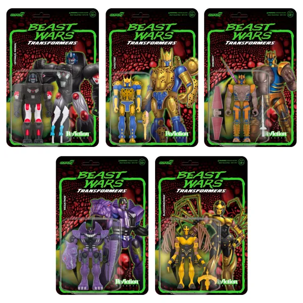 transformers_reaction_fig_0-2.webp Super7 Transformers^Transformers Reaction Figures Wave 7 Beast Wars - Set Of 5