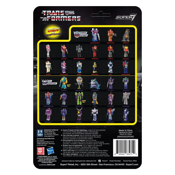 Super7 Transformers^Transformers Reaction Figure - Optimus Prime (Orange/Black)