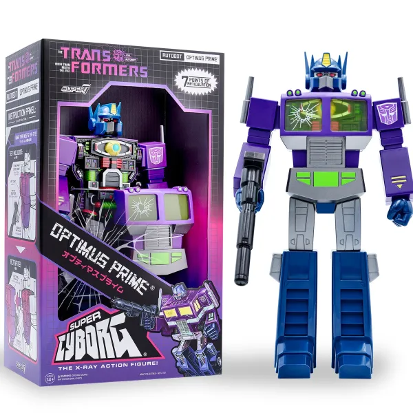 transformers_super_cyborg_3-3.webp Super7 Transformers^Transformers Super Cyborg - Optimus Prime (Shattered Glass Purple)