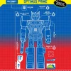 Super7 Transformers^Transformers Super Cyborg - Optimus Prime (Clear Red / Blue)