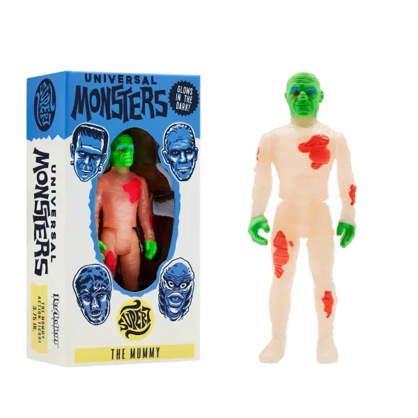 Super7 Universal Monsters^Universal Monsters Reaction Figure - The Mummy (Glow-In-The-Dark Costume Colors)