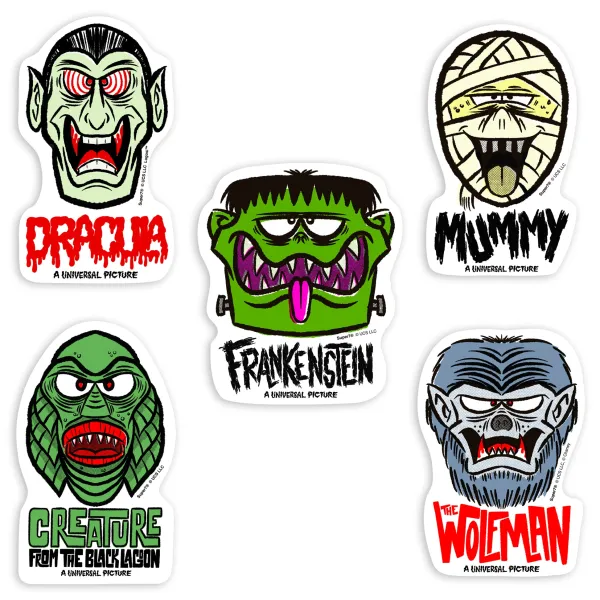 Super7 Universal Monsters^Universal Monsters Stickers - Freakyfaces Sticker Pack