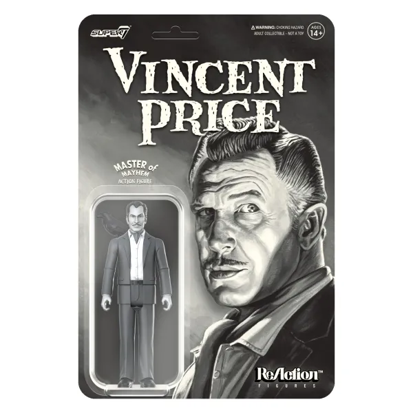Super7 Vincent Price^Vincent Price Reaction - Vincent Price (Grayscale)