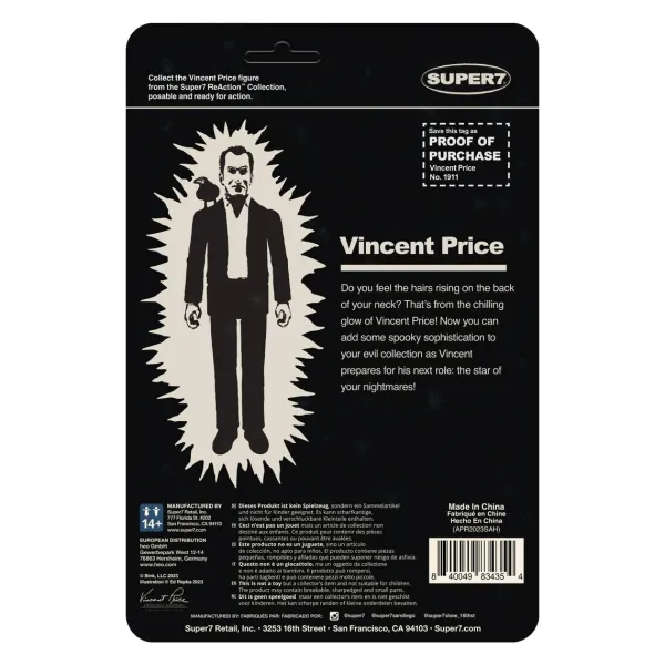 Super7 Vincent Price^Vincent Price Reaction Figures - Vincent Price (Monster Glow)