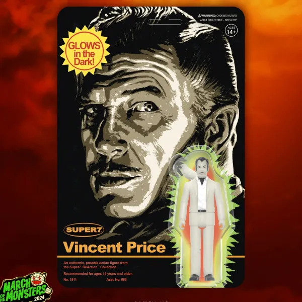 Super7 Vincent Price^Vincent Price Reaction Figures - Vincent Price (Monster Glow)