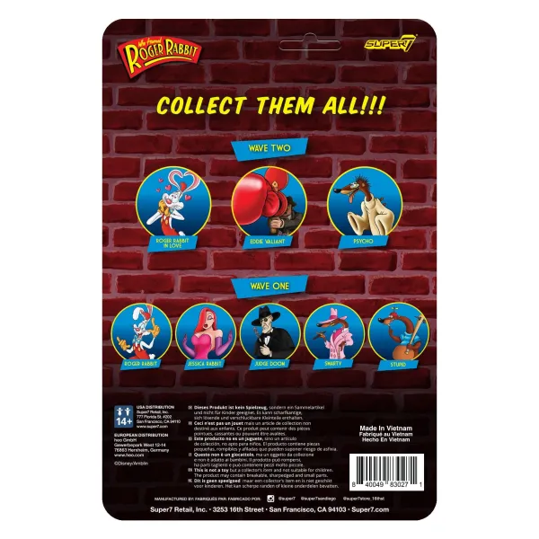 Super7 Disney^Who Framed Roger Rabbit Reaction W2 - Roger Rabbit In Love