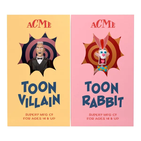 Super7 Disney^Who Framed Roger Rabbit Reaction 2-Pack - Roger Rabbit And Judge Doom [Sdcc 2023]