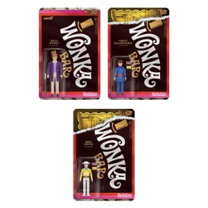Super7 Willy Wonka & The Chocolate Factory^Willy Wonka & The Chocolate Factory Reaction Figures Wave 01 - Willy Wonka, Violet Beauregarde & Mike Teevee